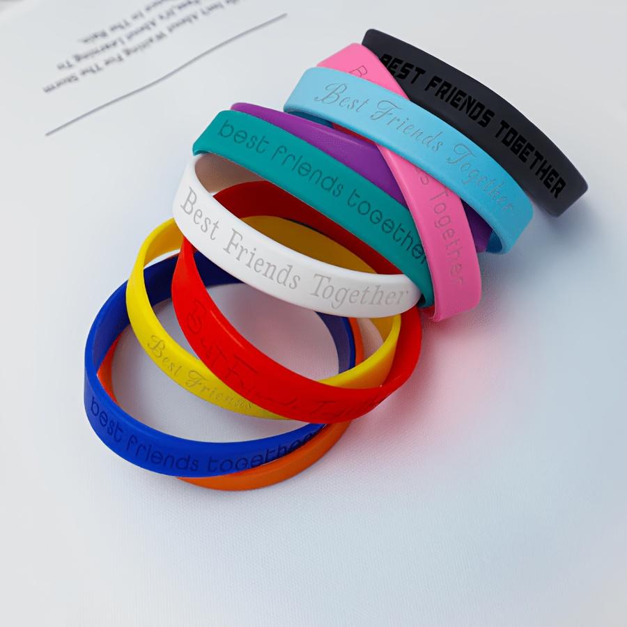 80pcs Custom Laser-Engravable Silicone Wristband Set